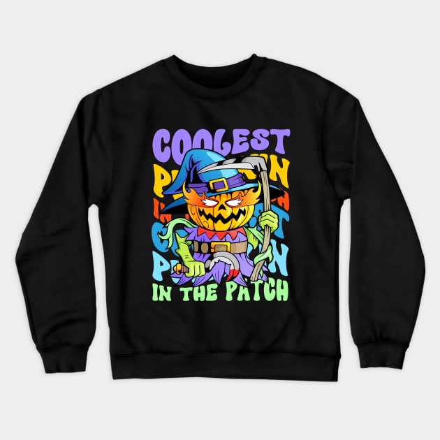 Coolest Pumpkin In The Patch Crewneck Sweatshirt by Myartstor 